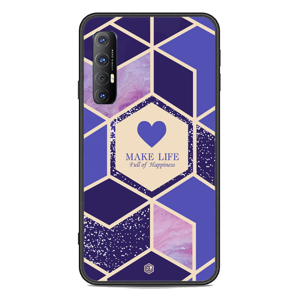 Happiness Series Soft Phone Case - Premium Glass Case - Design 2 - Oppo Reno 3 Pro