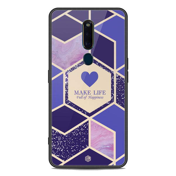 Happiness Series Soft Phone Case - Premium Glass Case - Design 2 - Oppo R19