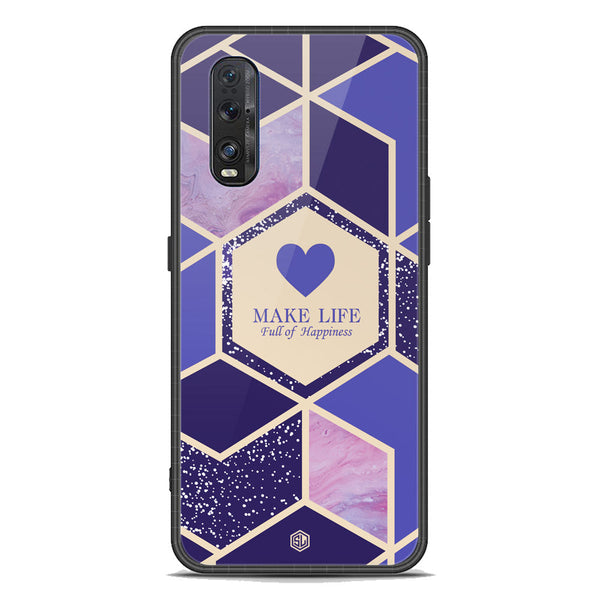 Happiness Series Soft Phone Case - Premium Glass Case - Design 2 - Oppo Find X2