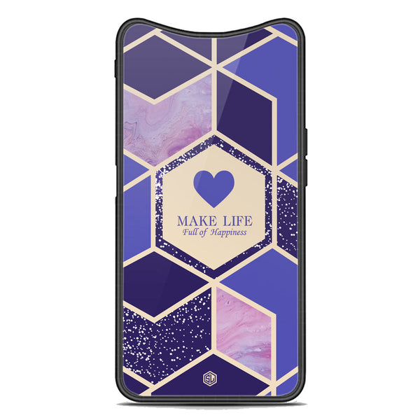 Happiness Series Soft Phone Case - Premium Glass Case - Design 2 - Oppo Find X