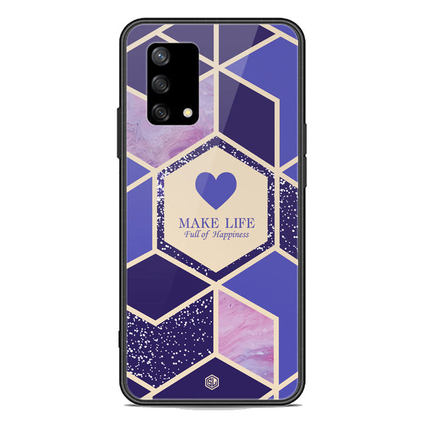 Happiness Series Soft Phone Case - Premium Glass Case - Design 2 - Oppo F19