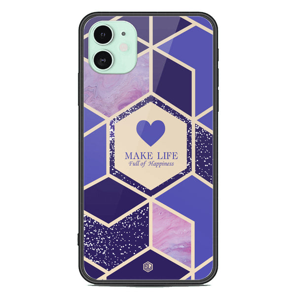 Happiness Series Soft Phone Case - Premium Glass Case - Design 2 - iPhone 11