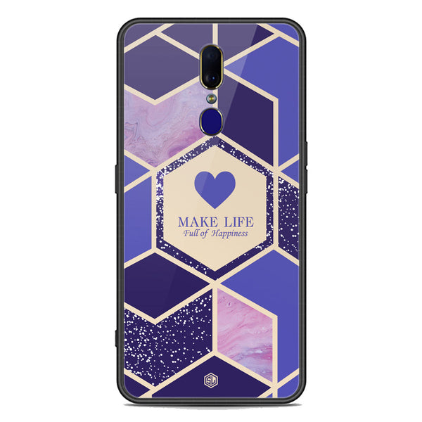 Happiness Series Soft Phone Case - Premium Glass Case - Design 2 - Oppo F11