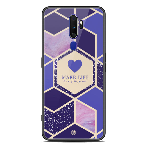 Happiness Series Soft Phone Case - Premium Glass Case - Design 2 - Oppo A5 2020