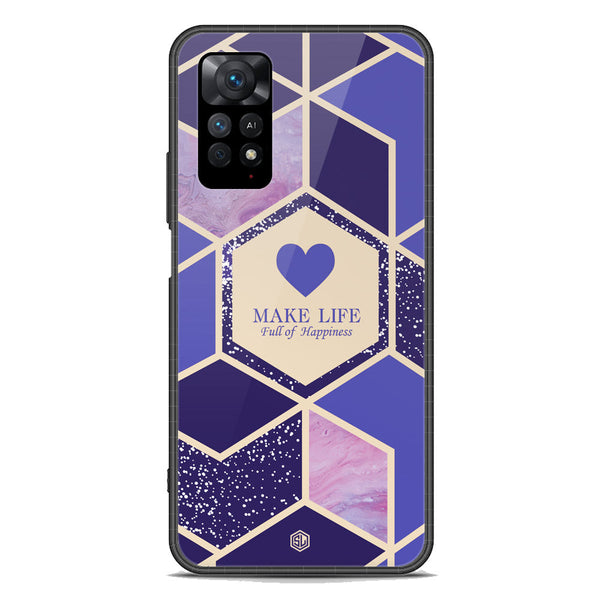Happiness Series Soft Phone Case - Premium Glass Case - Design 2 - Xiaomi Redmi Note 11 Pro