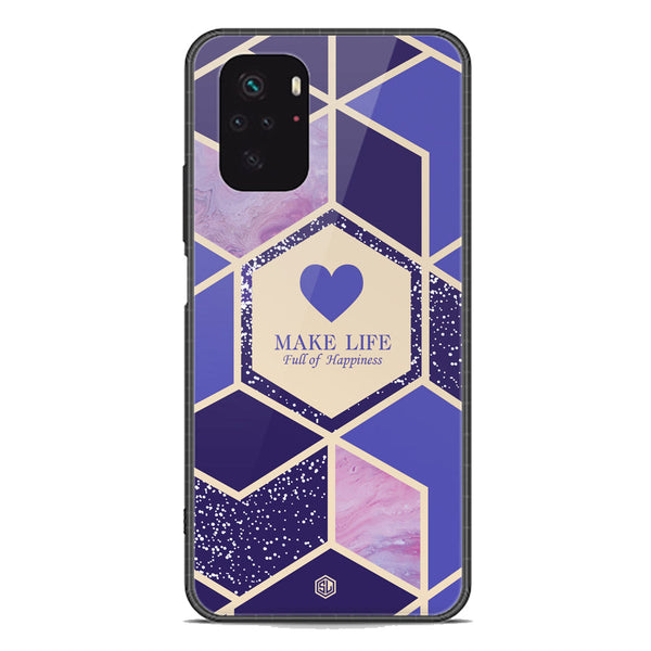 Happiness Series Soft Phone Case - Premium Glass Case - Design 2 - Xiaomi Redmi Note 10S