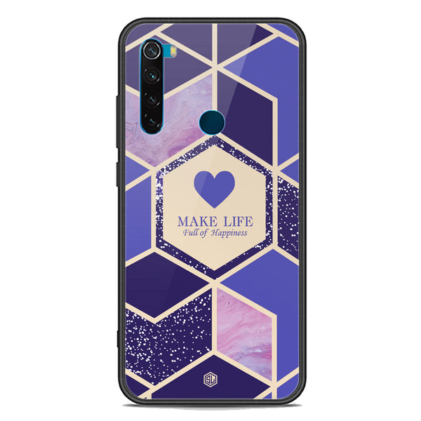 Happiness Series Soft Phone Case - Premium Glass Case - Design 2 - Xiaomi Redmi Note 8 2021
