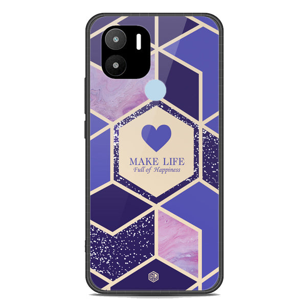 Happiness Series Soft Phone Case - Premium Glass Case - Design 2 - Xiaomi Redmi A1 Plus