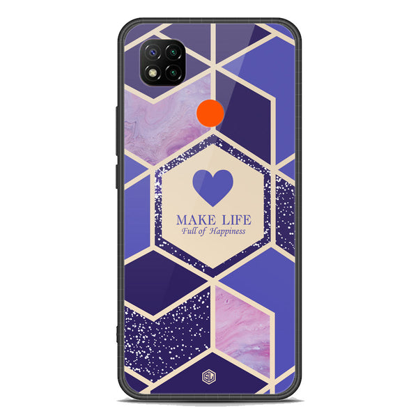 Happiness Series Soft Phone Case - Premium Glass Case - Design 2 - Xiaomi Redmi 10A