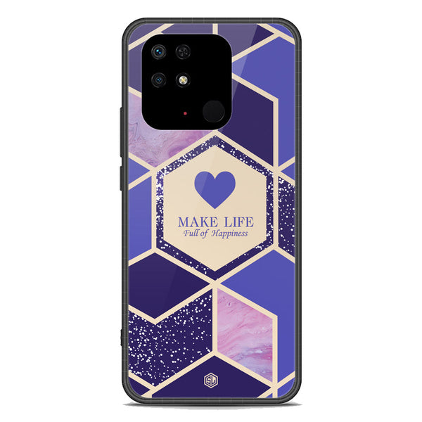 Happiness Series Soft Phone Case - Premium Glass Case - Design 2 - Xiaomi Redmi 10C