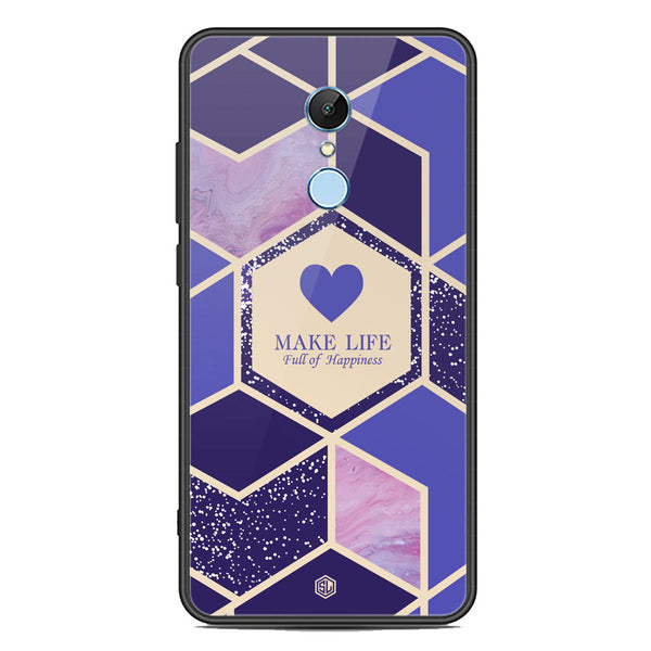 Happiness Series Soft Phone Case - Premium Glass Case - Design 2 - Xiaomi Redmi 5