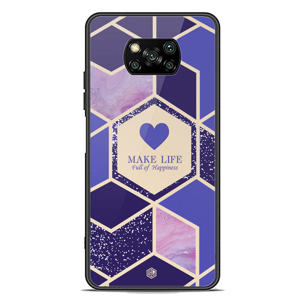 Happiness Series Soft Phone Case - Premium Glass Case - Design 2 - Xiaomi Poco X3