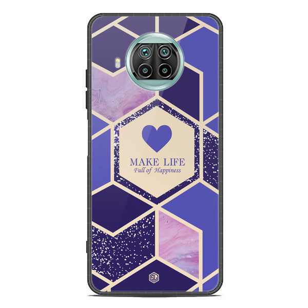 Happiness Series Soft Phone Case - Premium Glass Case - Design 2 - Xiaomi Mi 10T Lite