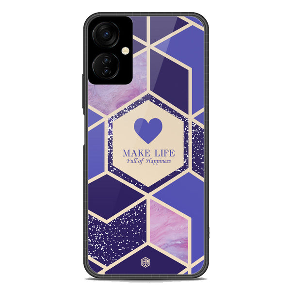 Happiness Series Soft Phone Case - Premium Glass Case - Design 2 - Tecno Camon 19 Neo