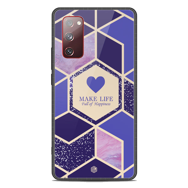 Happiness Series Soft Phone Case - Premium Glass Case - Design 2 - Samsung Galaxy S20 FE