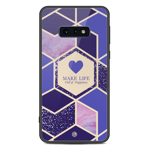 Happiness Series Soft Phone Case - Premium Glass Case - Design 2 - Samsung Galaxy S10e