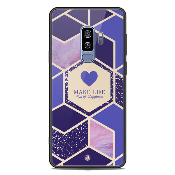 Happiness Series Soft Phone Case - Premium Glass Case - Design 2 - Samsung Galaxy S9 Plus