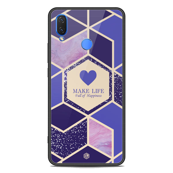 Happiness Series Soft Phone Case - Premium Glass Case - Design 2 - Huawei Y9 2019