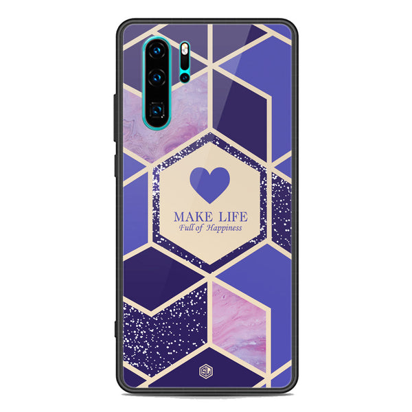 Happiness Series Soft Phone Case - Premium Glass Case - Design 2 - Huawei P30 Pro