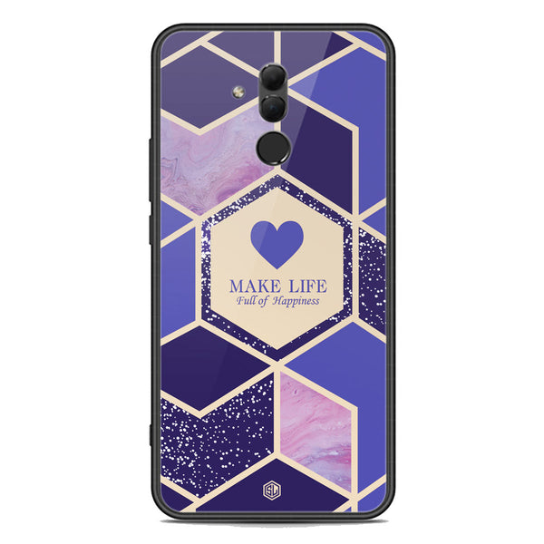 Happiness Series Soft Phone Case - Premium Glass Case - Design 2 - Huawei Mate 20 Lite