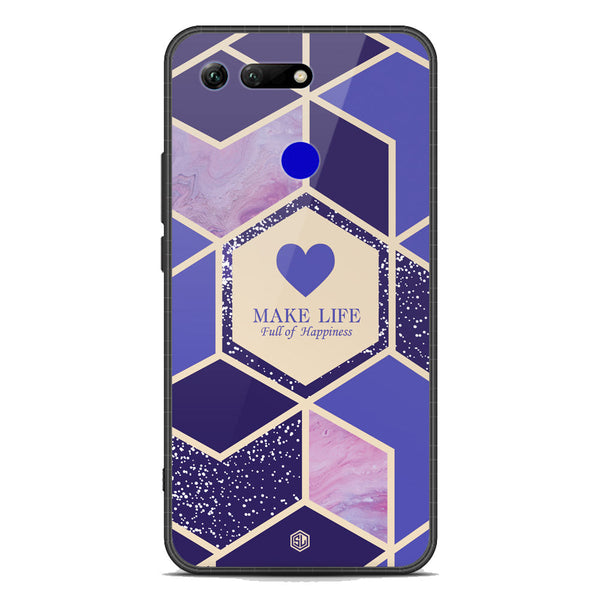 Happiness Series Soft Phone Case - Premium Glass Case - Design 2 - Huawei Honor View 20