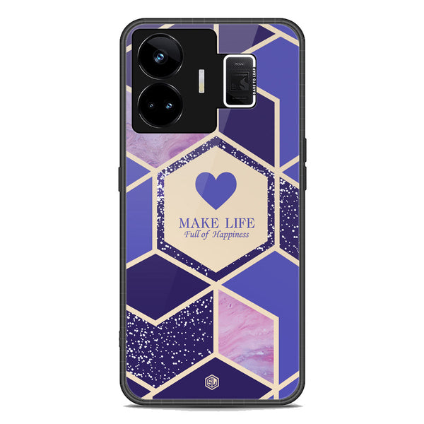 Happiness Series Soft Phone Case - Premium Glass Case - Design 2 - Realme GT3