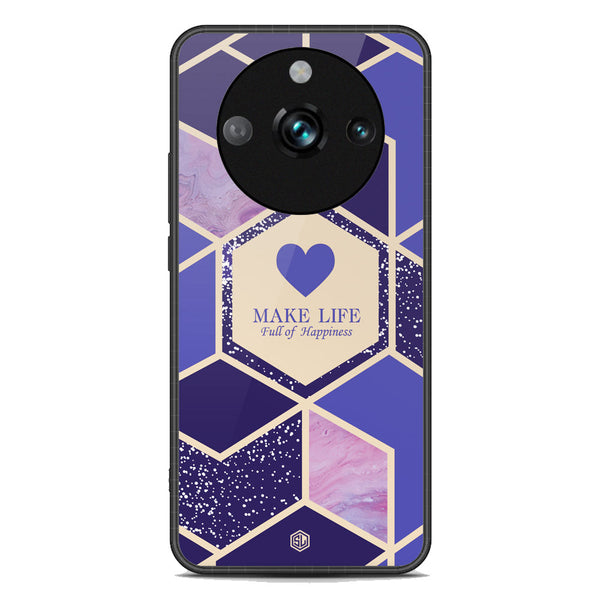 Happiness Series Soft Phone Case - Premium Glass Case - Design 2 - Realme 11 Pro Plus