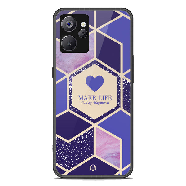 Happiness Series Soft Phone Case - Premium Glass Case - Design 2 - Realme 10T