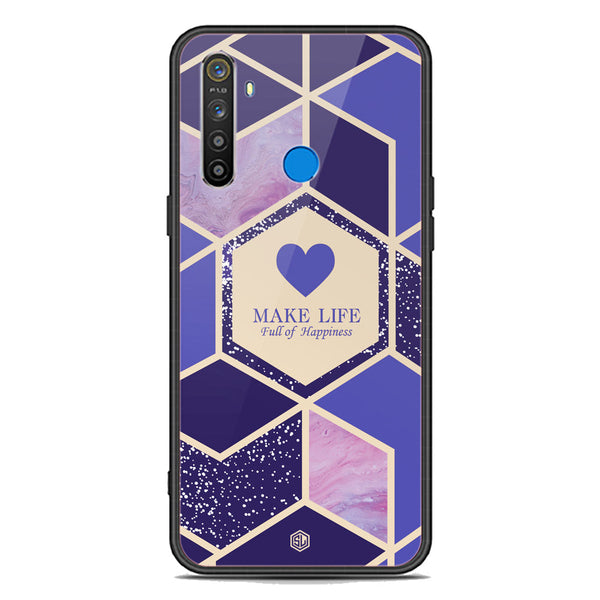 Happiness Series Soft Phone Case - Premium Glass Case - Design 2 - Realme 6i