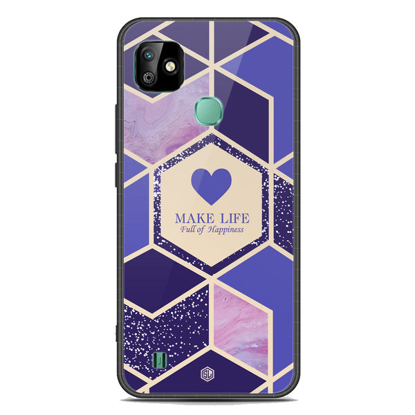 Happiness Series Soft Phone Case - Premium Glass Case - Design 2 - Infinix Smart HD 2021