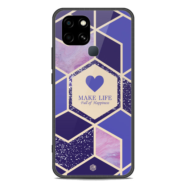 Happiness Series Soft Phone Case - Premium Glass Case - Design 2 - Infinix Smart 6