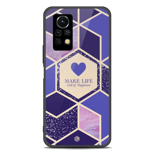 Happiness Series Soft Phone Case - Premium Glass Case - Design 2 - Infinix Note 11s