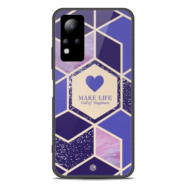 Happiness Series Soft Phone Case - Premium Glass Case - Design 2 - Infinix Note 11