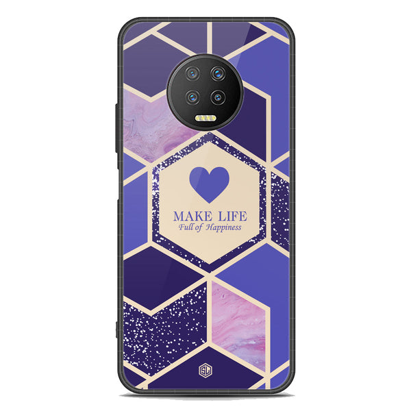 Happiness Series Soft Phone Case - Premium Glass Case - Design 2 - Infinix Note 7