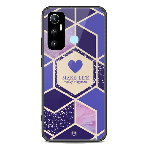 Happiness Series Soft Phone Case - Premium Glass Case - Design 2 - Infinix Hot 11