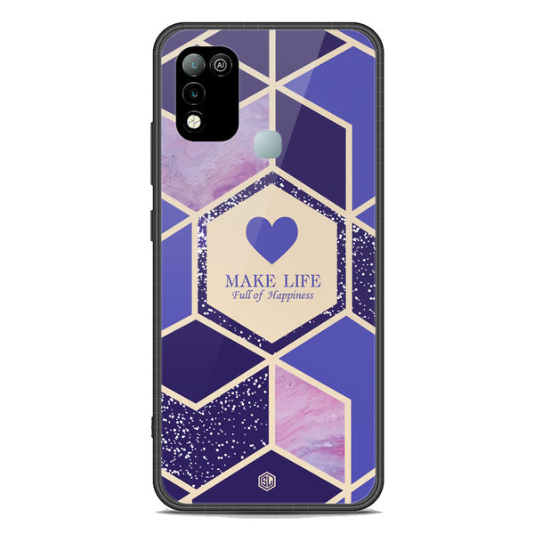 Happiness Series Soft Phone Case - Premium Glass Case - Design 2 - Infinix Hot 10 Play