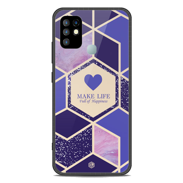 Happiness Series Soft Phone Case - Premium Glass Case - Design 2 - Infinix Hot 10