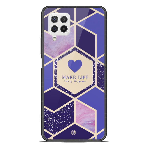 Happiness Series Soft Phone Case - Premium Glass Case - Design 2 - Samsung Galaxy M32