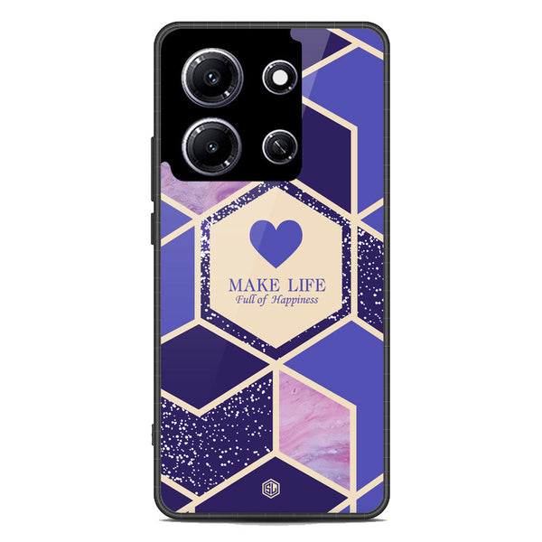 Happiness Series Soft Phone Case - Metal Case - Design 2 - Infinix Note 30i