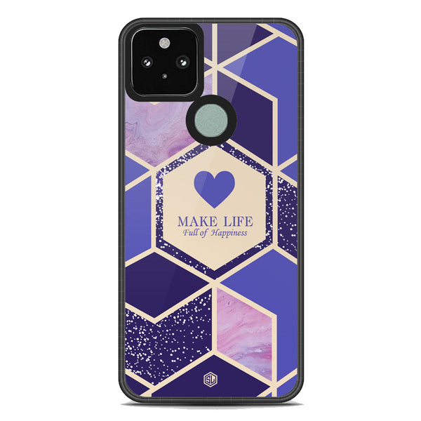 Happiness Series Soft Phone Case - Metal Case - Design 2 - Google Pixel 5 XL