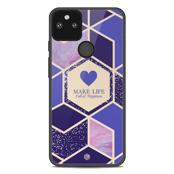 Happiness Series Soft Phone Case - Metal Case - Design 2 - Google Pixel 5a 5G