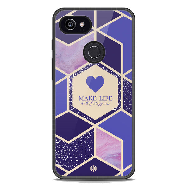 Happiness Series Soft Phone Case - Metal Case - Design 2 - Google Pixel 3 XL