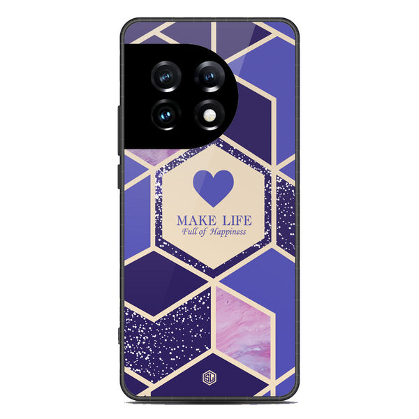Happiness Series Soft Phone Case - Premium Glass Case - Design 2 - OnePlus Ace 2 Pro