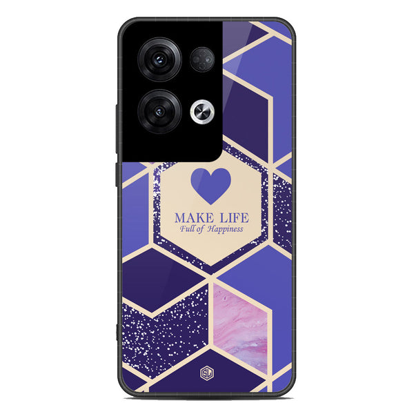 Happiness Series Soft Phone Case - Premium Glass Case - Design 2 - Oppo Reno 8 Pro