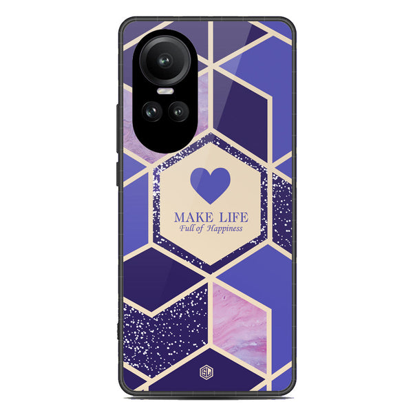 Happiness Series Soft Phone Case - Premium Glass Case - Design 2 - Oppo Reno 10 Pro