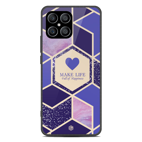 Happiness Series Soft Phone Case - Metal Case - Design 2 - Honor X8