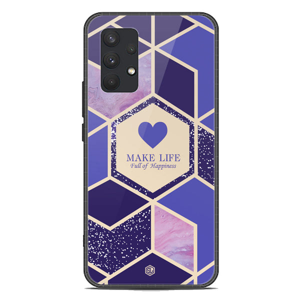 Happiness Series Soft Phone Case - Premium Glass Case - Design 2 - Samsung Galaxy A32