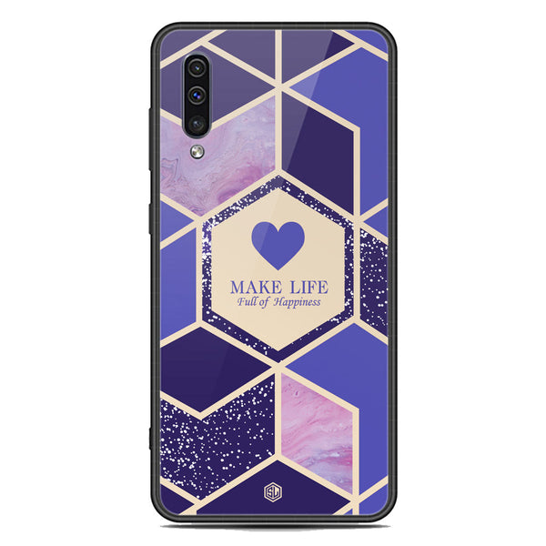 Happiness Series Soft Phone Case - Premium Glass Case - Design 2 - Samsung Galaxy A30s