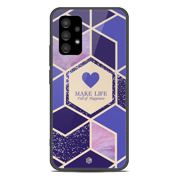Happiness Series Soft Phone Case - Premium Glass Case - Design 2 - Samsung Galaxy A23