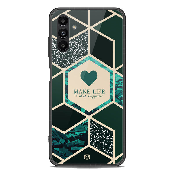 Happiness Series Soft Phone Case - Premium Glass Case - Design 4 - Samsung Galaxy A13 5G